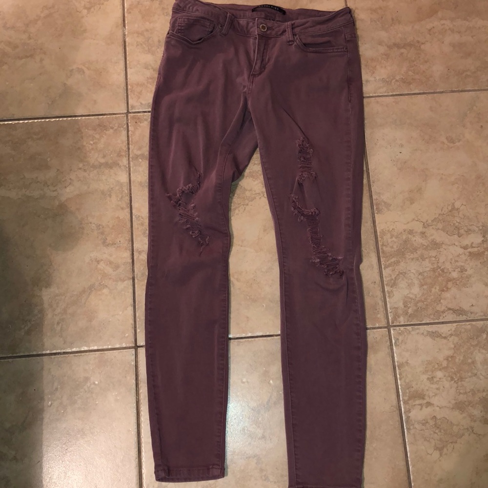 Distressed Purplish Sz 7 Stretch Jean